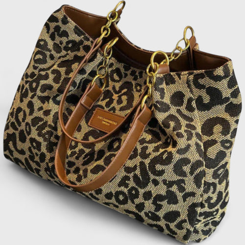 Alizée | Leopard Print Canvas Shopping Bag