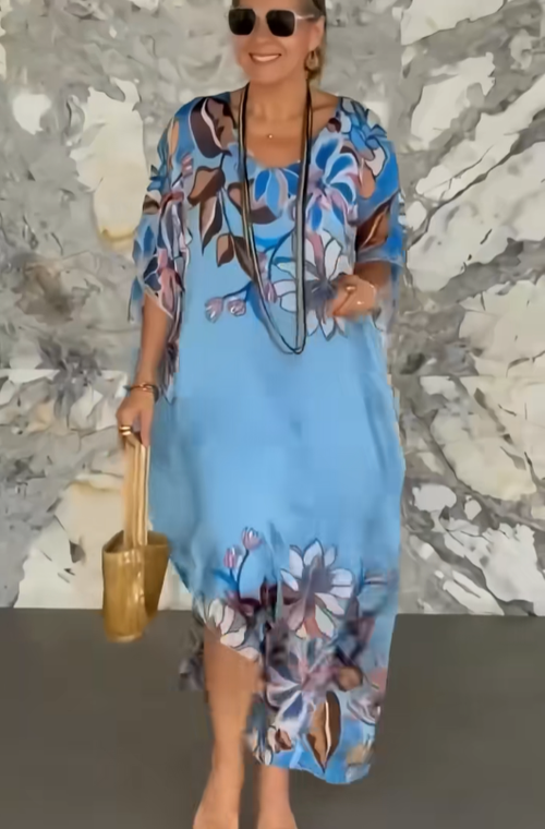 Isla | Bohemian Floral Kaftan Dress