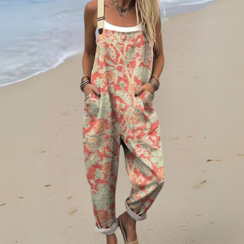 MAEVE – VINTAGE FLORAL WRAP JUMPSUIT