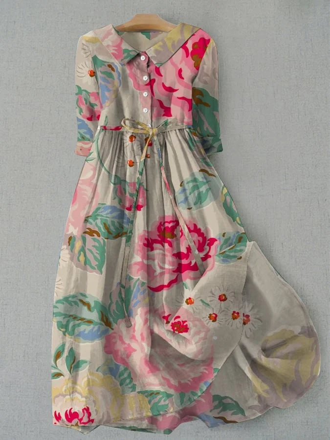Livia - Chic Floral Short Sleeve Dress