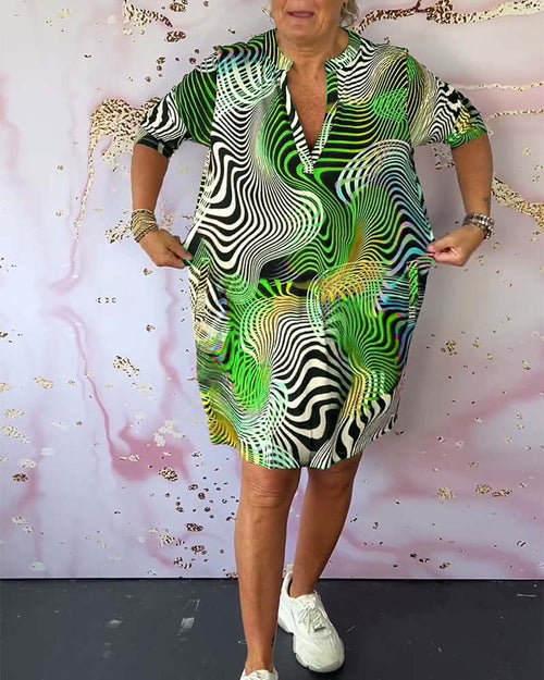 Ria™ | Colourful V-neck Dress