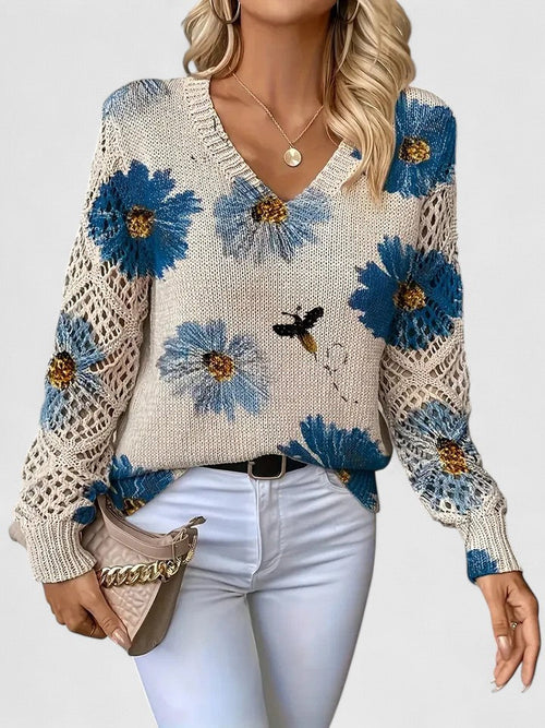 Aurélie | Elegant cardigan with floral pattern