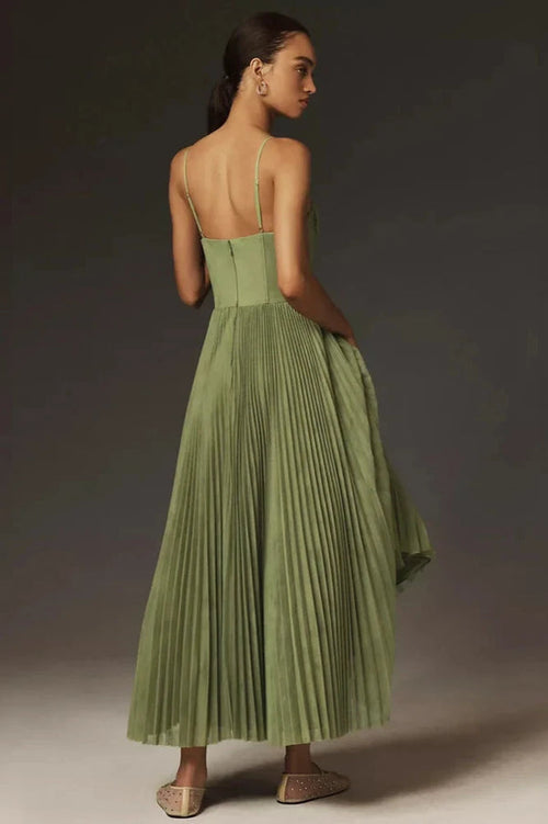 Claire – Pleated tulle dress with asymmetrical draping