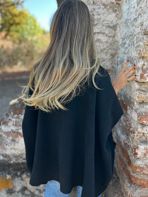 Odette | Cozy Pocket Cape Cardigan