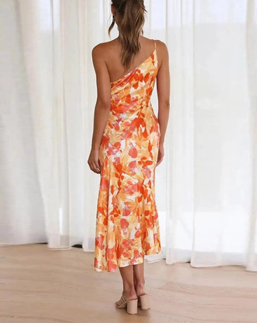 Reya™ – Asymmetric Floral Maxi Dress
