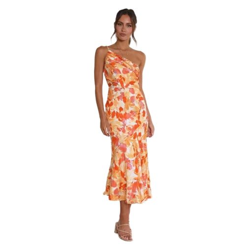 Reya™ – Asymmetric Floral Maxi Dress
