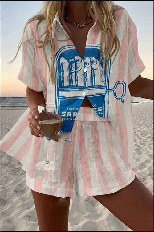 Silava™ | Sardine Print Short Set