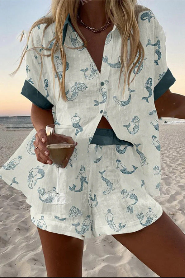 Jalira™ | Mermaid Print Short Set