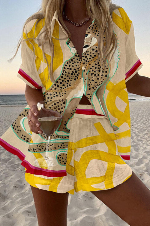 Casima™ | Cheetah Print Short Set