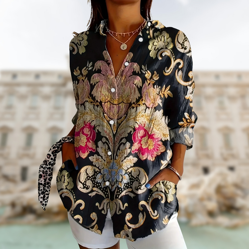 ORIANNE™ | ELEGANT BAROQUE FLORAL TOP