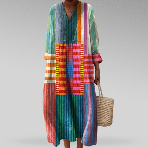 Naomi | Color-Blocked Breeze Maxi Dress
