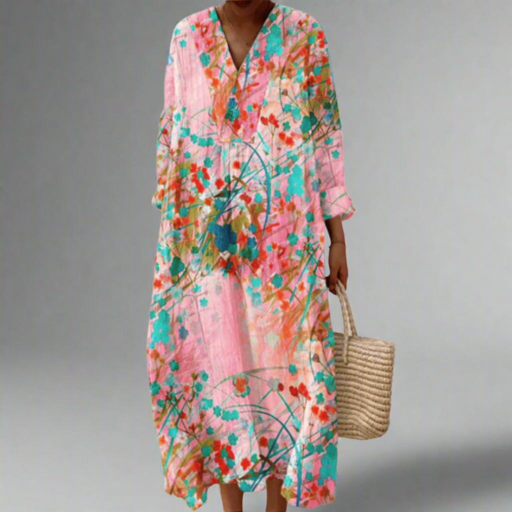 Lana | Delicate Blush Floral Flow Dress