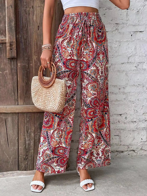 SIENNA - VINTAGE PRINT WIDE-LEG TROUSERS