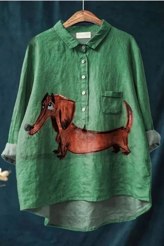 Sofia® | Dog Print Blouse