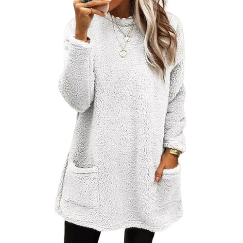 Camille – Women’s Casual Smile Pocket Hooded Sweatshirt
