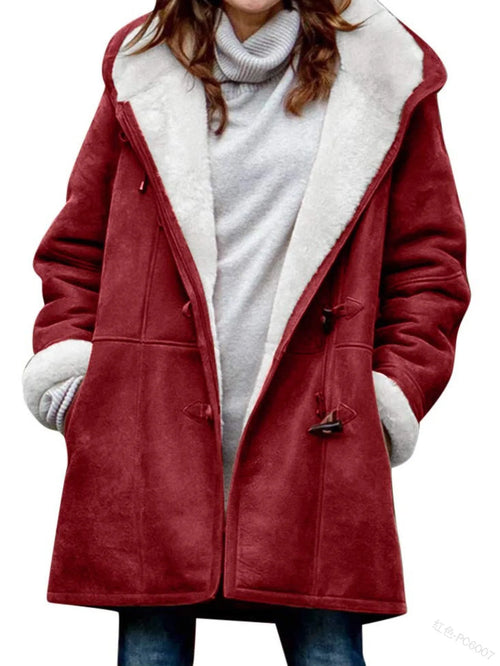 Daphne – Women’s Vintage Fleece Hooded Winter Coat