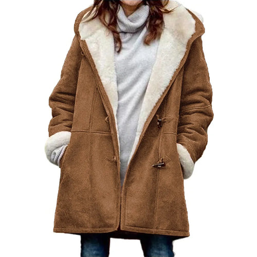 Daphne – Women’s Vintage Fleece Hooded Winter Coat