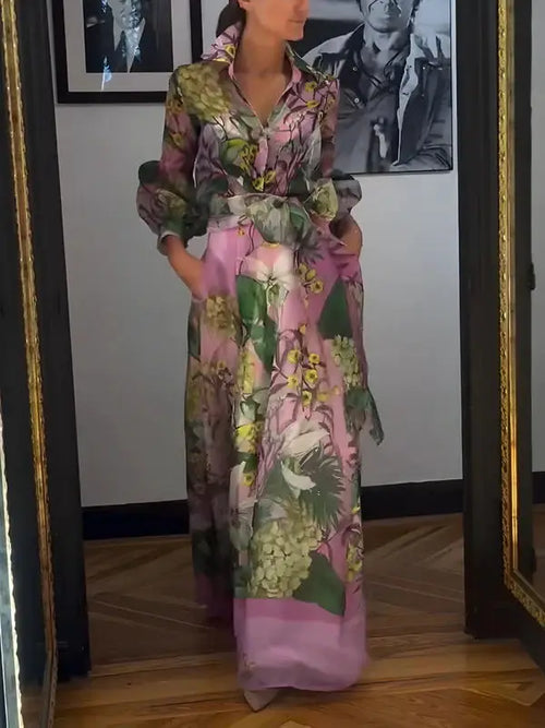 Maritza | Elegant Flared Sleeve Long Dress