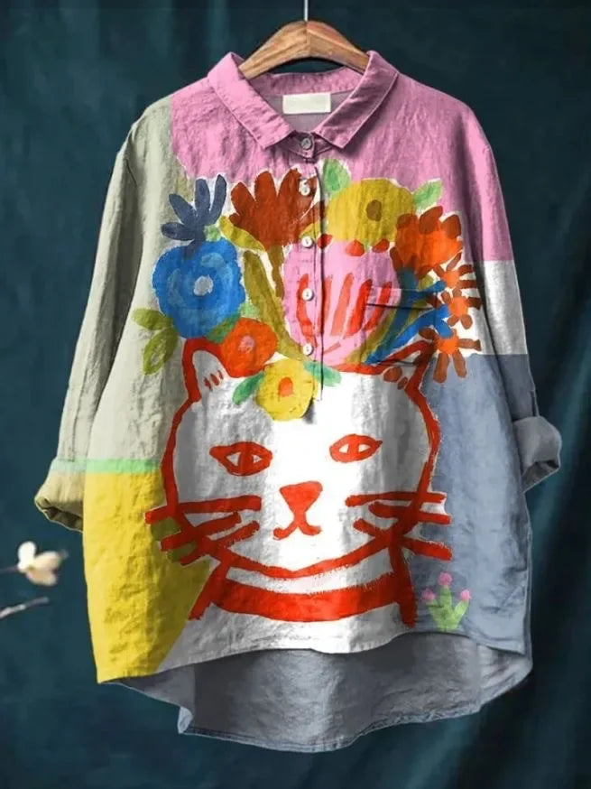 Sofia® | Whimsical Printed Artistic Shirt