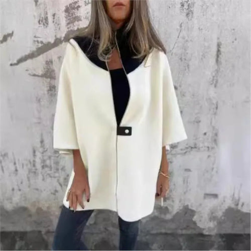 Monica – Women’s Casual Stand Collar Colourblock Jacket