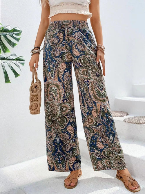 SIENNA - VINTAGE PRINT WIDE-LEG TROUSERS