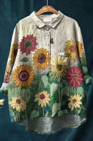 Sofia® | Elegant Floral Print Shirt