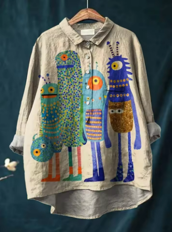 Sofia® | Monster Print Blouse