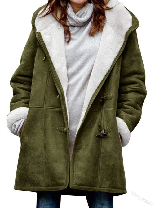 Daphne – Women’s Vintage Fleece Hooded Winter Coat