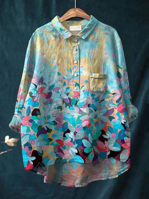 Sofia® | Chic Floral Button-Up Shirt