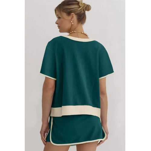 Naya | Summer Patchwork 2-Piece Shorts Set