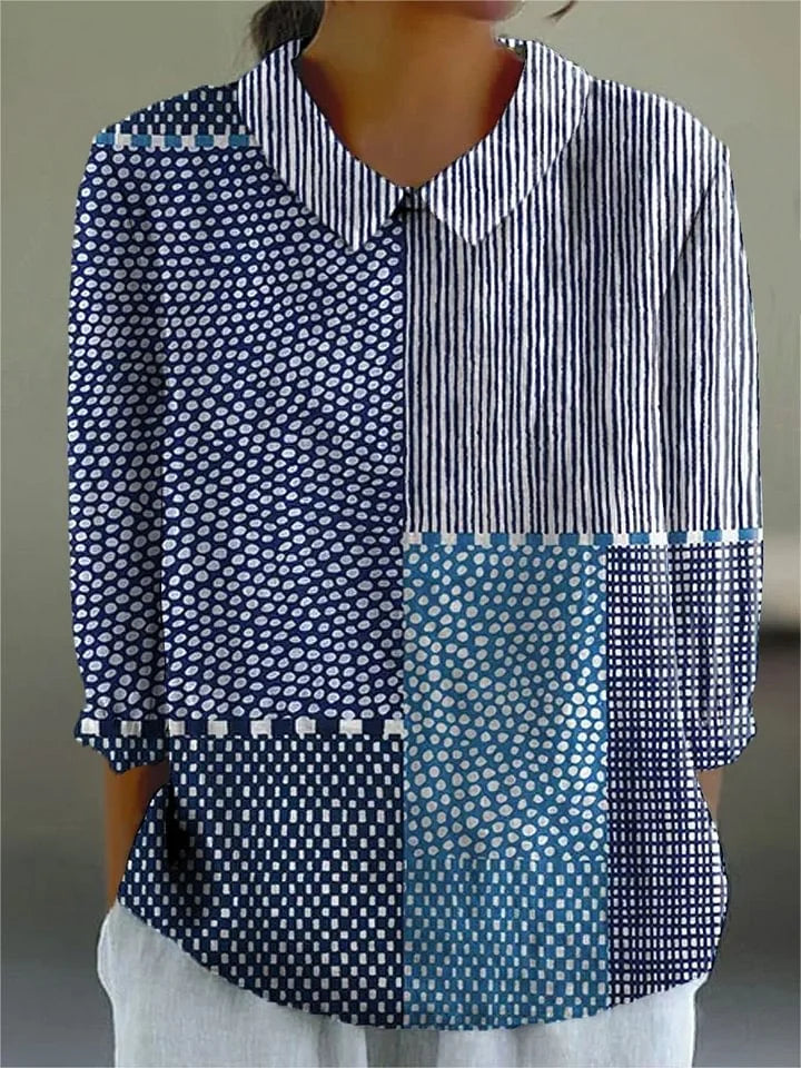ELLE – VINTAGE COLOURFUL PRINT BLOUSE