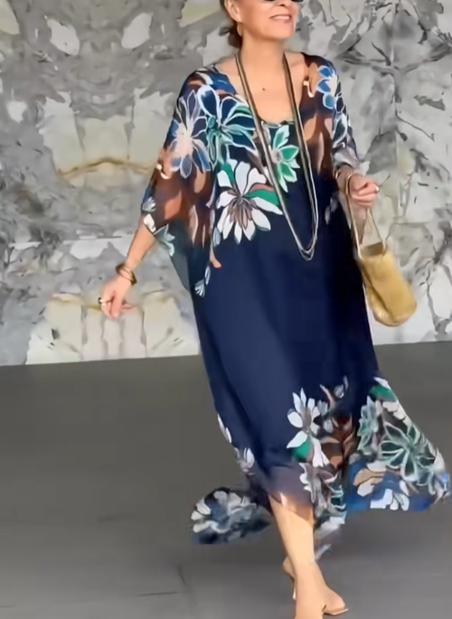 Isla | Bohemian Floral Kaftan Dress