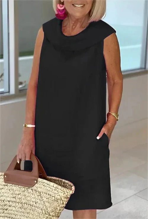 Liliana™ frilled collar dress