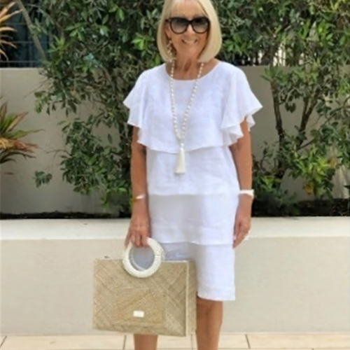 Elegant Breeze™ Layered Chiffon Midi Dress