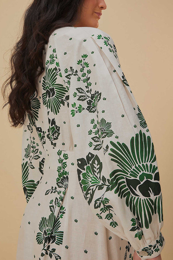 Celeste™ Unique Print Button-Down Maxi Dress