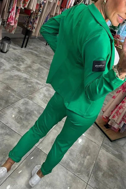 Ksenia | Tailored set with a soft blazer and relaxed joggers