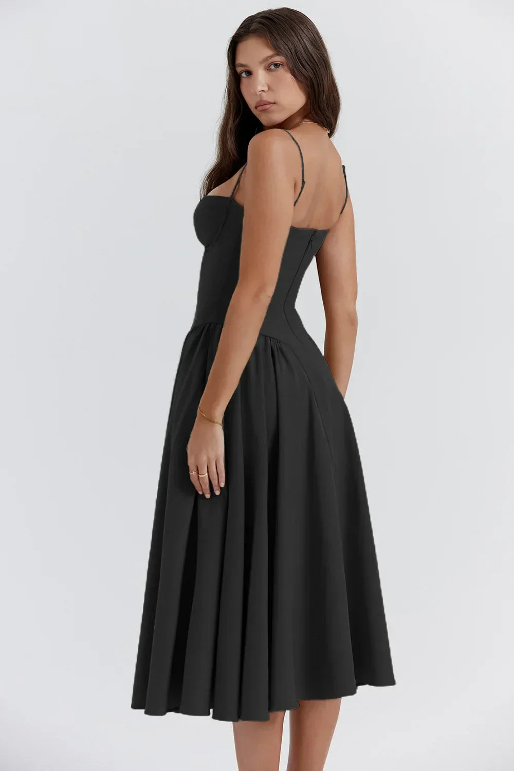 Sleeveless Midi Dress with Corset Fit – Attractive Fit