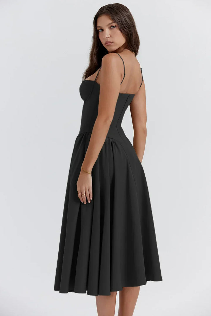 Sleeveless Midi Dress with Corset Fit – Attractive Fit