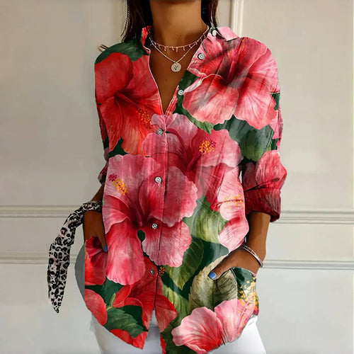 Linda™ – Vintage Floral Print Blouse
