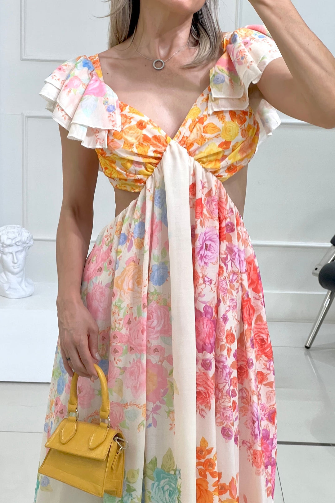 Blooming Beauty Floral Cutout Maxi Dress