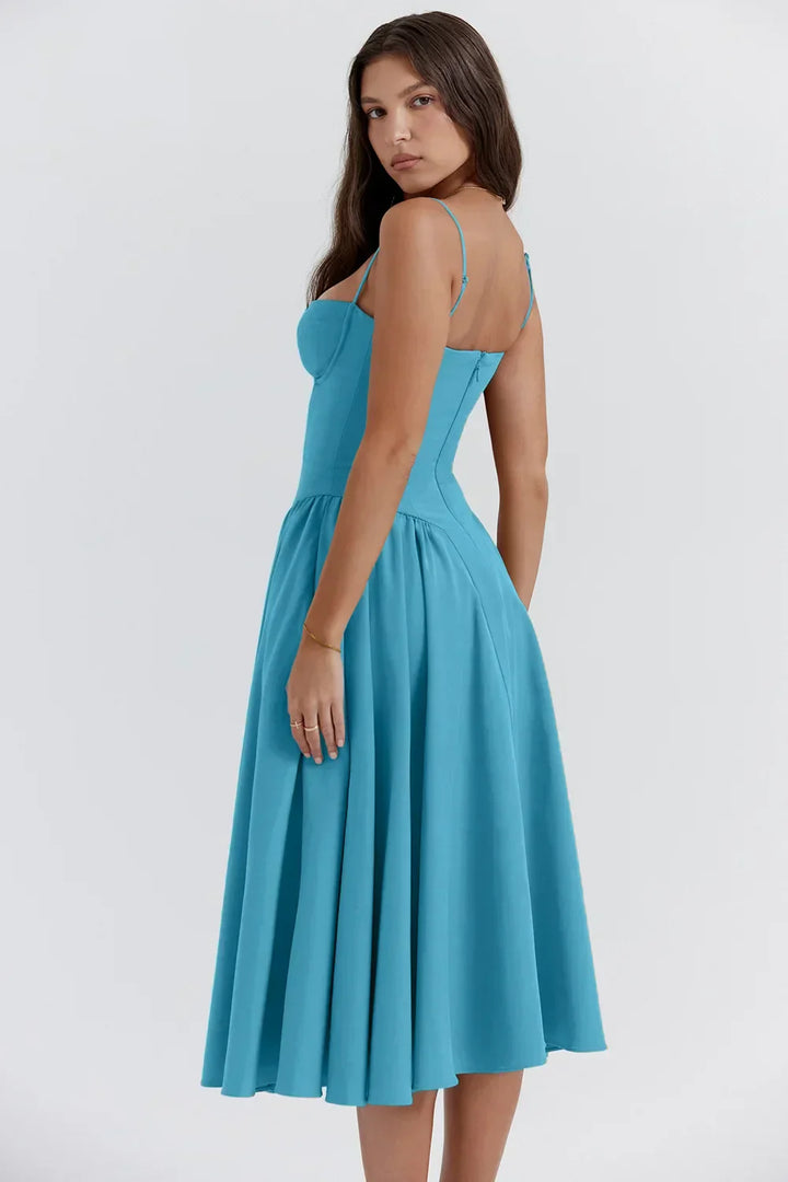 Sleeveless Midi Dress with Corset Fit – Attractive Fit