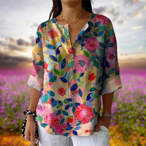 EVARELLE™ | Floral Print Blouse