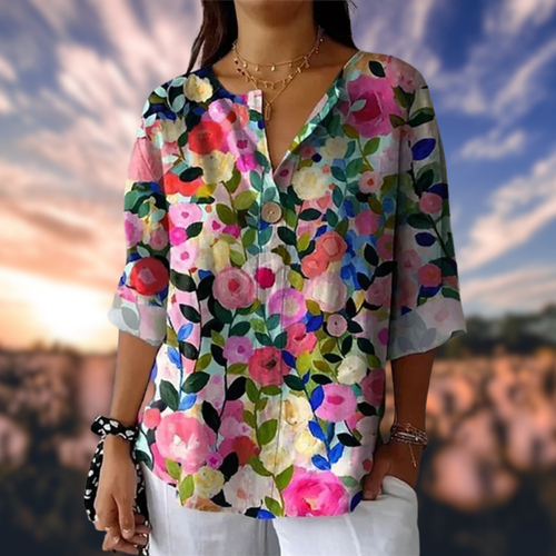 EVARELLE™ | Floral Print Blouse