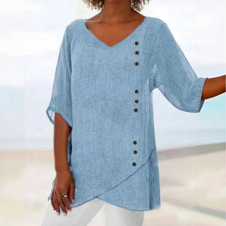 Alma – Relaxed stylish V-neck blouse