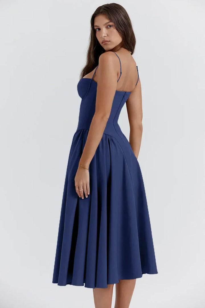 Sleeveless Midi Dress with Corset Fit – Attractive Fit