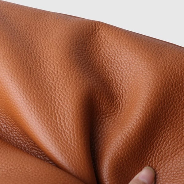 Solid colour simple genuine leather shoulder bag