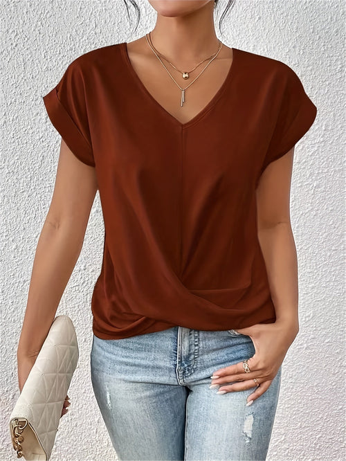 Luna™ – Casual Sweetheart Neckline T-Shirt