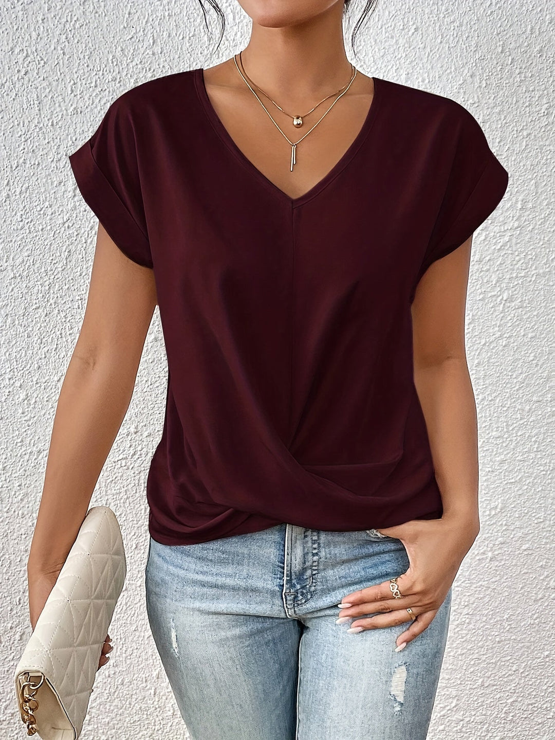 Luna™ – Casual Sweetheart Neckline T-Shirt