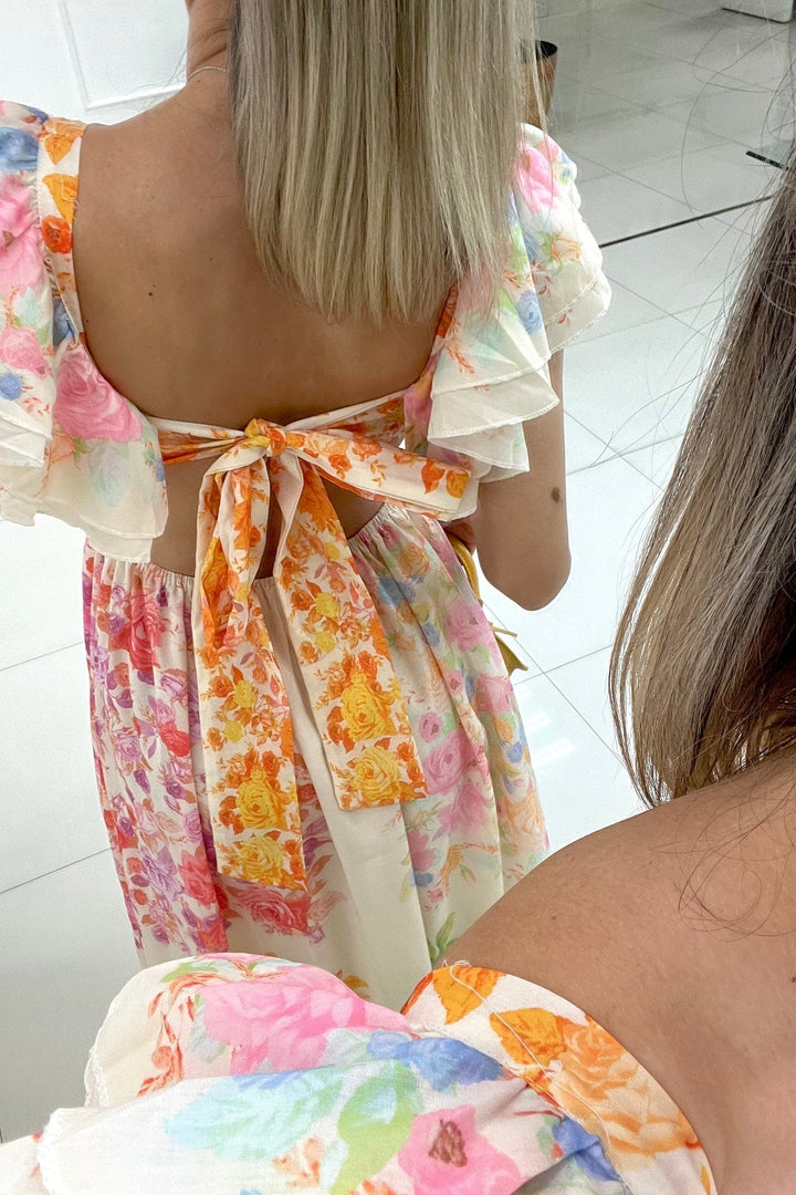 Blooming Beauty Floral Cutout Maxi Dress