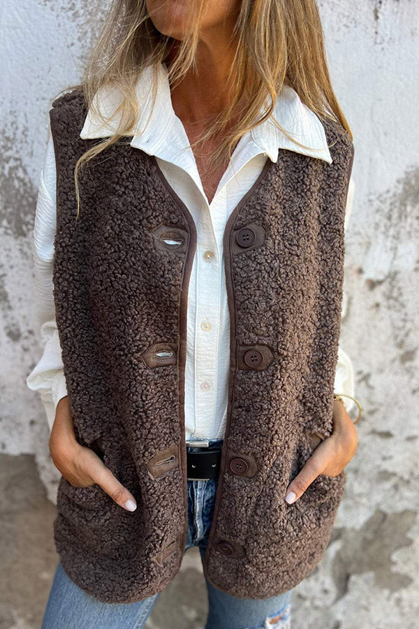 Clarissa – Women’s Solid Colour Sleeveless Fleece Vest